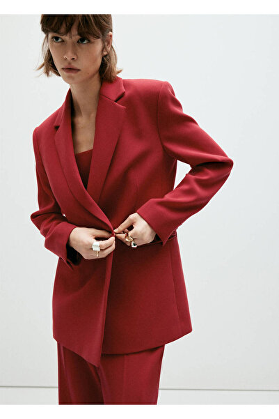 MANGO Woman Double-breasted blazer with belt