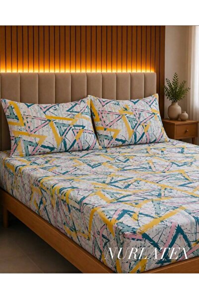 Generic Brand طقم شرشف مطاطي كبير الحجم - 180 × 200 - مزدوج