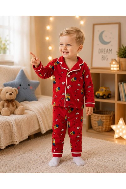 derin baby 100% Cotton Long Sleeve Buttoned Seasonal Space Themed Patterned S...