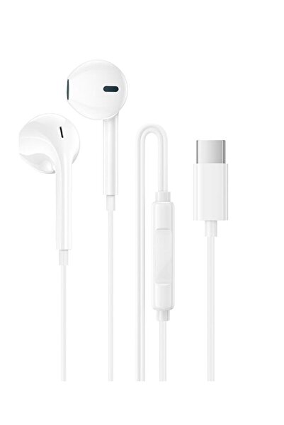 Borofone BM100 Fuente USB-C Stereo Earphones, White