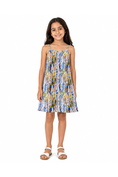 Generic Girls Sleeveless Multicolour Printed Summer Dress Size 10Y