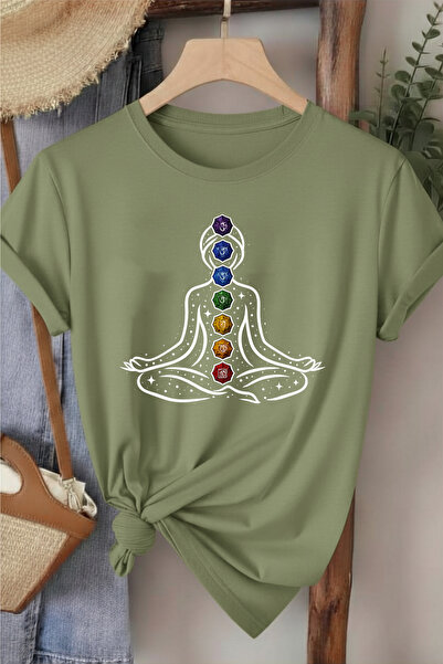 l'eivor 7 Chakra Symbol Printed Women's Cotton T-Shirt
