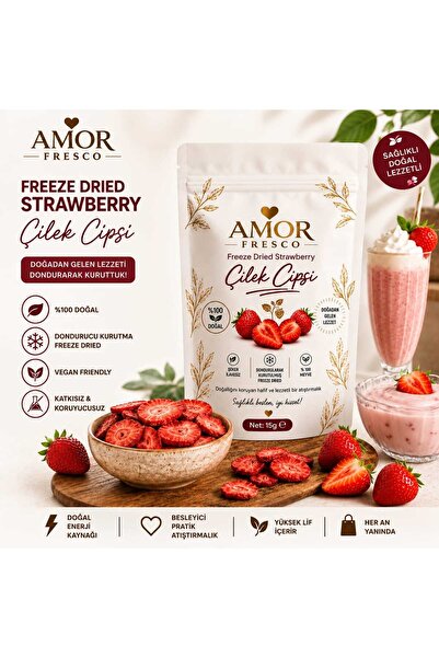 Amor Fresco dondurarak kurutulmuş freeze dried çilek