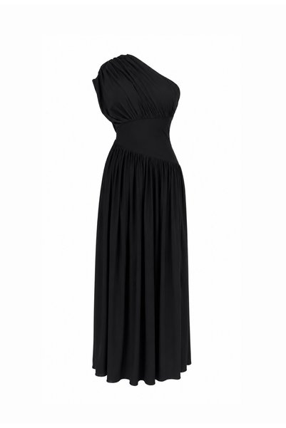LAULEİ Ivy One-Shoulder Black Dress