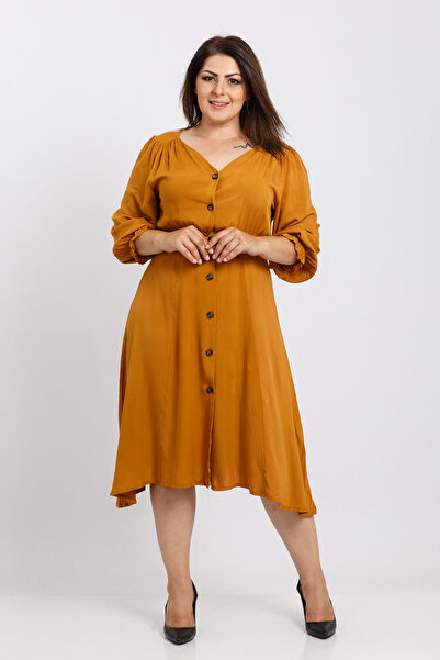 FIRST STYLE Soft Brown Turkish Dress