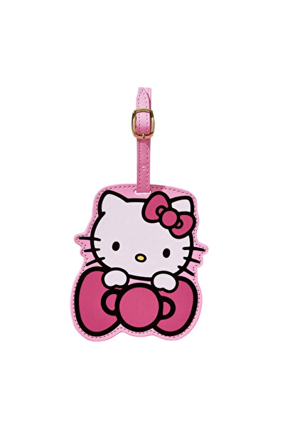 OEM Ετικέτα αποσκευών Hello Kitty ροζ, 18x9.5x1.5εκ., Δερματίνη PVC