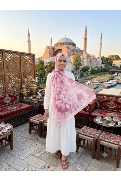 HAR-UM Ticaret Patterned Bamboo Shawl - 100% Natural Woven, Suitable for 4 Se...