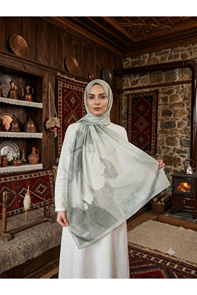 HAR-UM Ticaret Patterned Bamboo Shawl - 100% Natural Woven, Suitable for 4 Se...