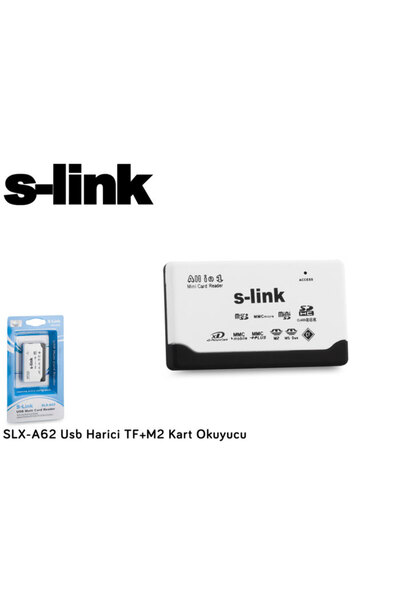 Universal S-Link Slx-A62 Tf+M2 USB External White Card Reader