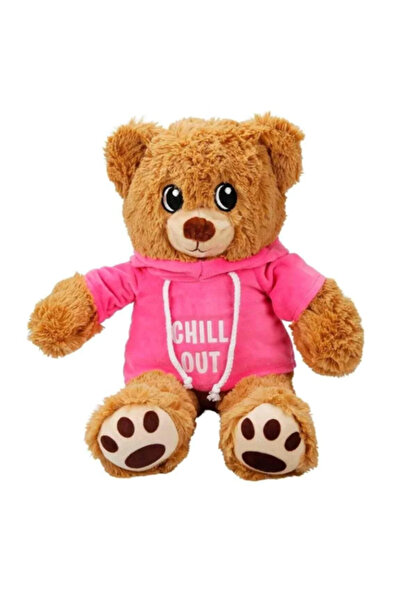 Puffy Friends Kapüşonlu Peluş Ayı 30 cm - Pembe