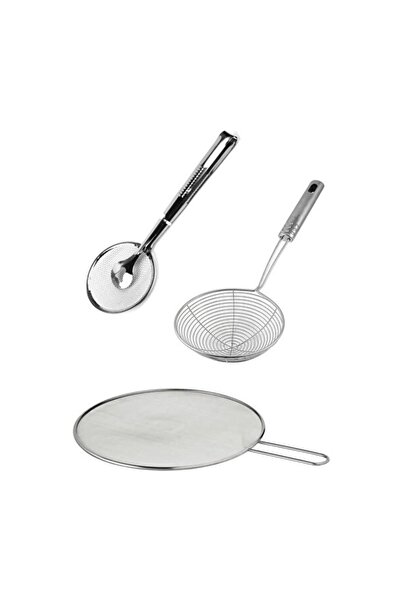 Empressco Oil-Splash-Proof Frying Tongs and Frying Colander Set