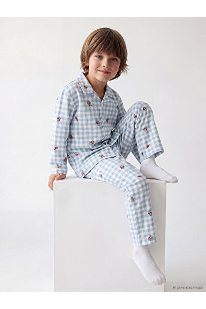 LC Waikiki I Shirt Roba Collar Boys' Pajama Set from Freezen Store