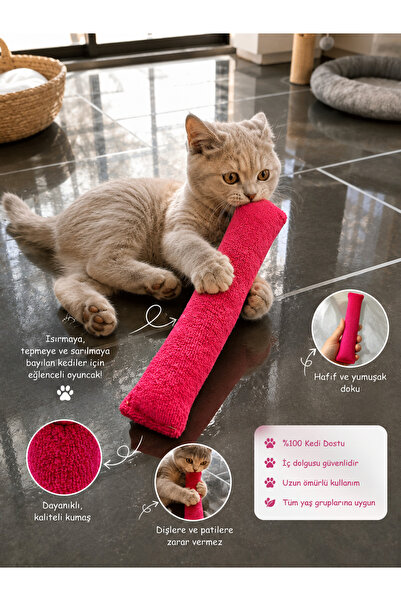 ozlıkaa Yumuşak Peluş Kedi Oyuncağı Kedi Oyun ve Aktivite Kediler İçin Peluş ...