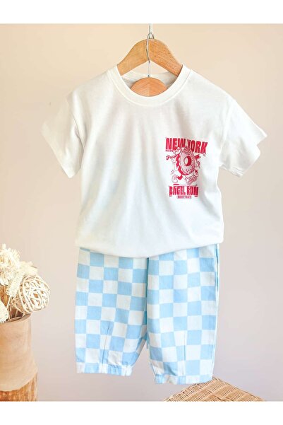 Pinkitokids Unisex majica sa leđnim printom i set balon pantalona sa detaljim...
