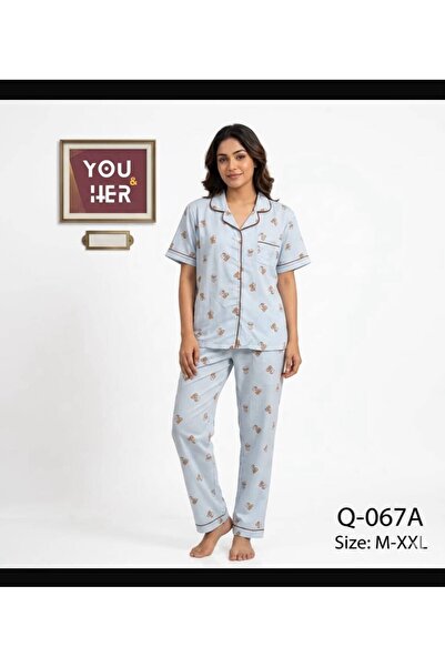 SAHLY Two-Piece Pajama Set with Special Design