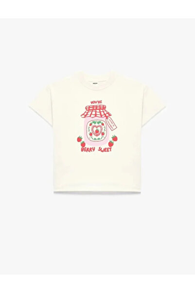Koton Cotton Short Sleeve Crew Neck Printed T-Shirt