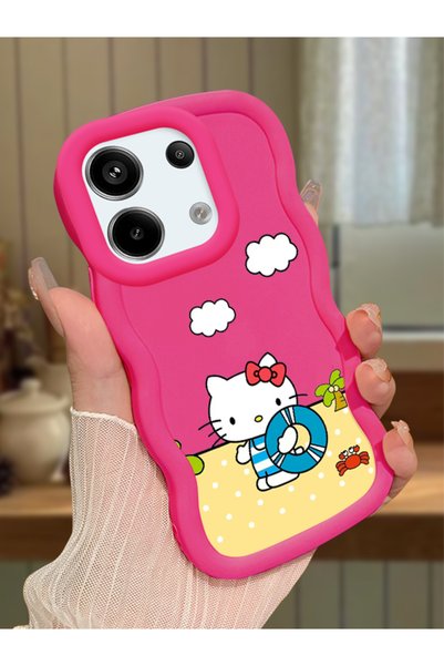 Hontinga Redmi Note 13 Pro 5g Compatible Case with Camera Protector Red Silic...