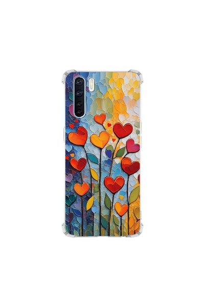 PrintiFy Oppo A91 ile Uyumlu Düşlerin Dansı Serisi Kökten Sevgi Tasarımlı Uv ...