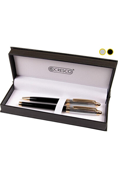 CRESCO Set stilou si pix Majestic, elegant, negru, etui