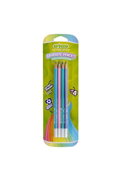 Cricco Set 4 creioane HB, Cricco, Multicolor