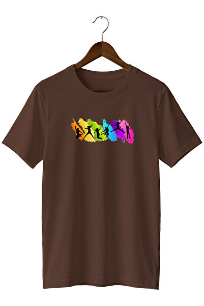 WİDİ Printed Energetic Street Fashion Tshirt Colorful Patterned Dance Festiva...