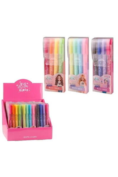 OEM Markere cu sclipici MP Main Paper set 4 buc 1mm multicolor