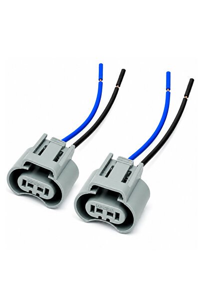 Generic 2-Pin Headlight Bulb Socket Connector Pigtail Harness Heat-Resistant ...