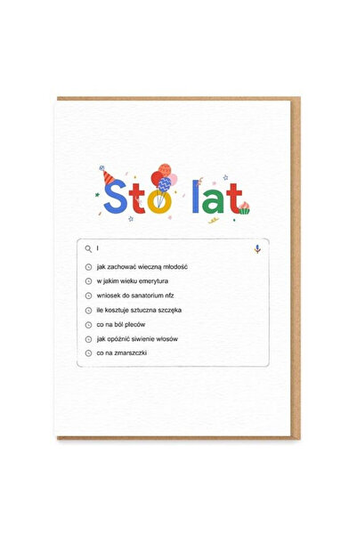 OEM Felicitare aniversara / card de felicitare Nadwyraz.com Sto lat, 12,9x17,...