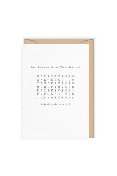 Cudowianki Felicitare de nunta 12 x 17 cm, cu plic, hartie texturata, Multico...