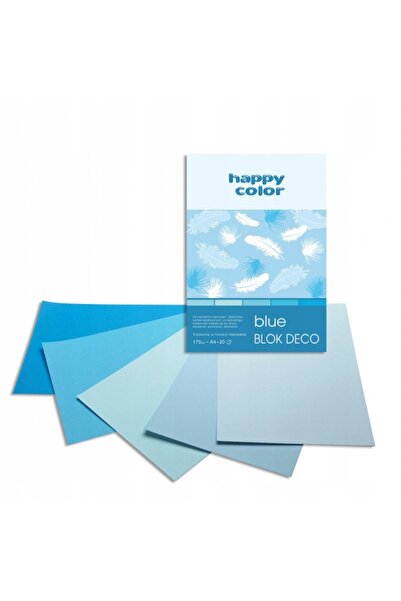 GDD Bloc de hartii colorate, A4, Happy Color, Albastru