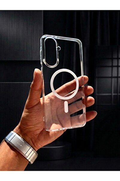 Samsung A36 ile Uyumlu Magsafe Mıknatıslı Şeffaf Sararmaz Premium Trend Kılıf⁠