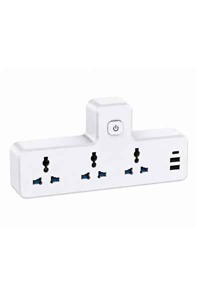 GKK Guokang 706 Universal Power Socket Adapter with 3 AC Outlets, 2 USB Ports...