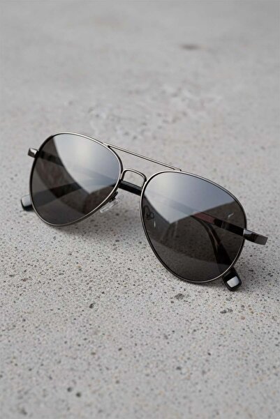 OptiBest نظارات شمسية للرجال من Aviator بإطار معدني أسود مع حماية من الأشعة ف...