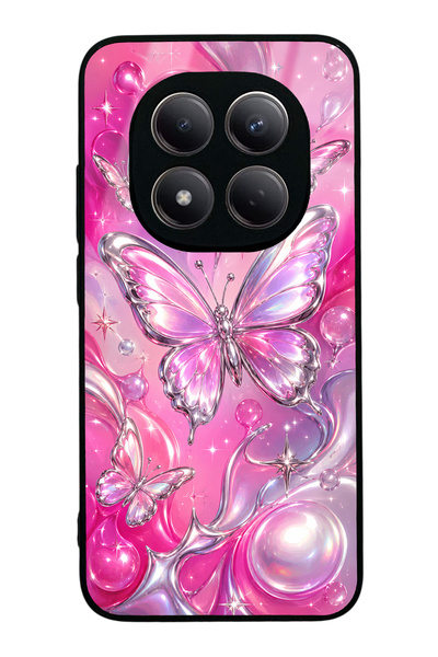 Spoyi Xiaomi Redmi Note 15 Pro Pink Prism Butterfly Tasarımlı Glossy Telefon ...