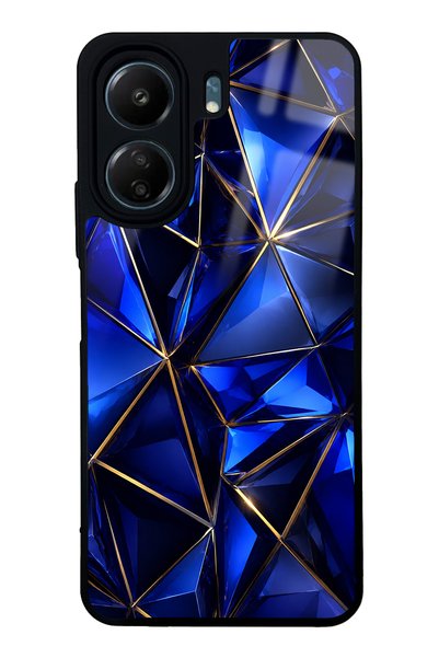 Spoyi Xiaomi Redmi 13C Glossy Phone Case with Sapphire Crystal Edge Design