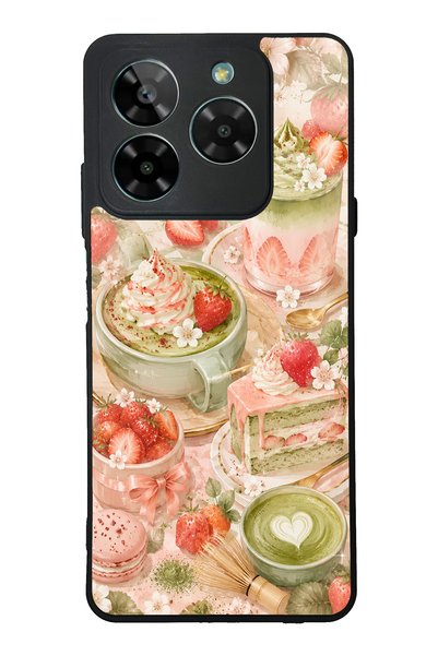 Spoyi حافظة هاتف لامعة بتصميم Gm Era 50 Blush Matcha Garden