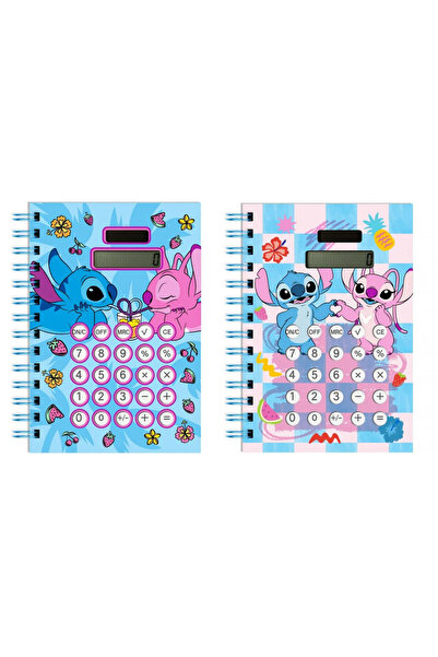 Beniamin Notes/caiet B6, 80 file, pe spirala, cu calculator, Stitch si Angel,...