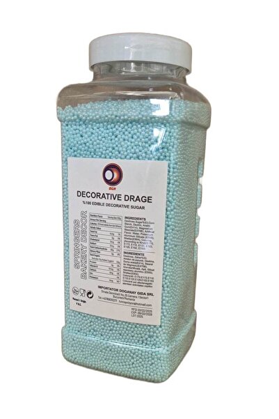 DGN Perle decorative de zahăr turcoaz cu aspect sidefat 1kg