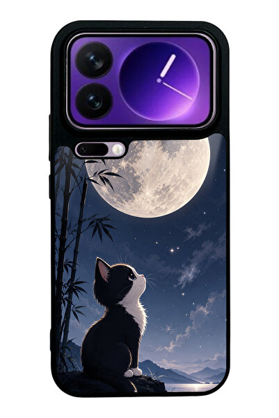 Spoyi Xiaomi 17 Pro Max Moon Guardian Kitty Tasarımlı Glossy Telefon Kılıfı