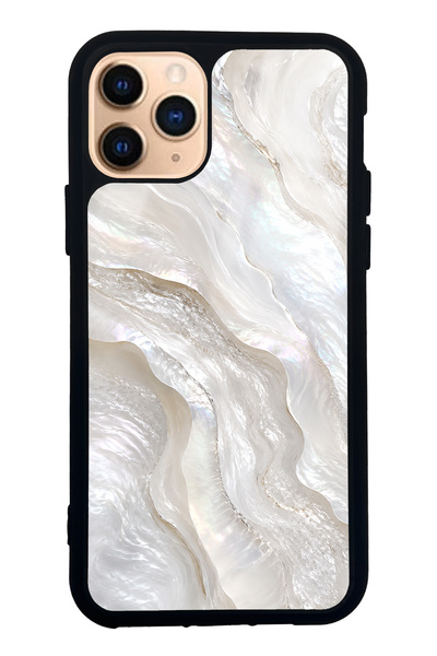 Spoyi iPhone 11 Pro Ivory Pearl Flow Design Glossy Phone Case