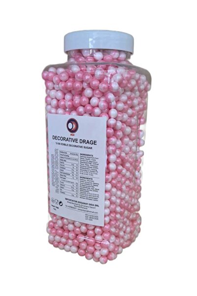 DGN Perle decorative de zahăr sidefate alb-roz