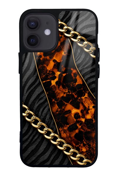 Spoyi حافظة هاتف آيفون 12 ميني بتصميم Golden Eclipse لامعة