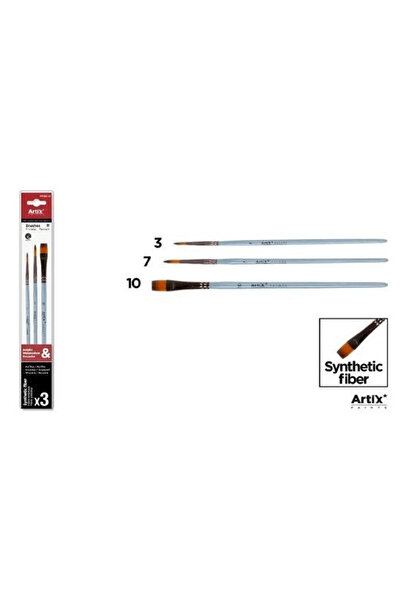 Artix Set 3 pensule sintetice multicolor 0x7x30cm
