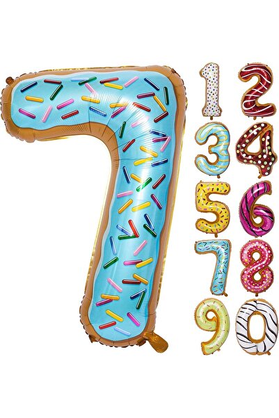 Baloane Vesele Balon Cifra 7 Donut 100 cm CFR17-7