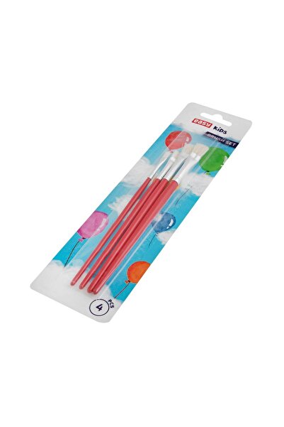 Easy Stationery Set de 4 pensule plate pentru acuarelă și posteri (blister)