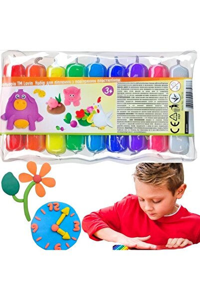 Lovin Set plastilina creativa Lovin, 9 culori, multicolor
