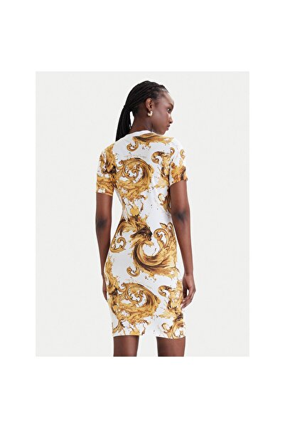 VERSACE JEANS COUTURE Γυναικείο Καθημερινό Φόρεμα 80HAO939 JS553 Λευκό