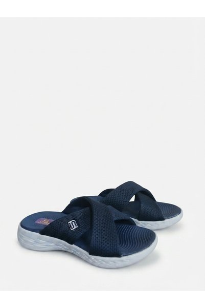 sandal spor Women's Cross Strap Sports Slippers Ss001-0298 Navy Blue
