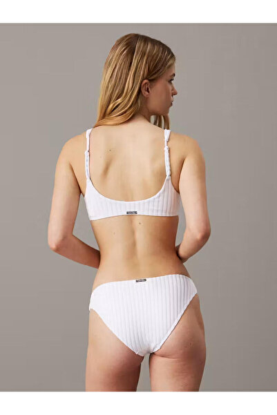 Calvin Klein TRIANGLE, YCD Beyaz Kadın Bikini Üstü