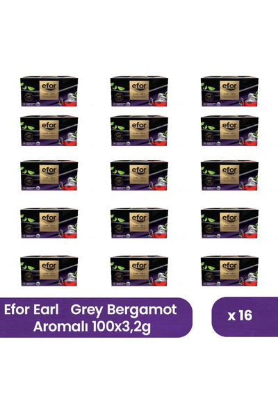 EFOR ÇAY Efor Bergamot Flavored Teapot Bagged Black Tea 3.2 Gr X 100 Pieces -...